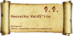 Veszelka Valéria névjegykártya